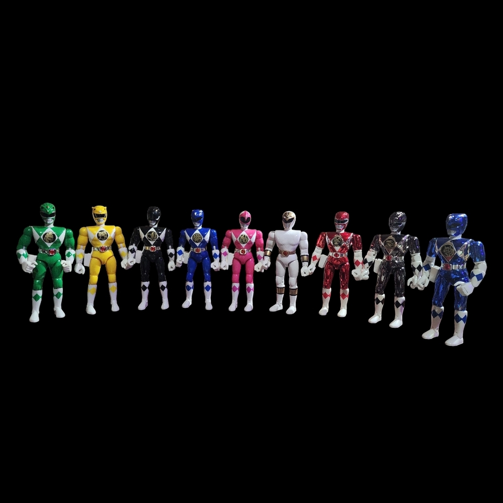 Vintage Power Ranger Action Figure Set of 9
